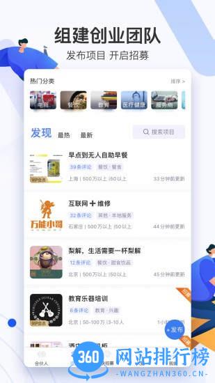 爱合伙创业项目交流和协作