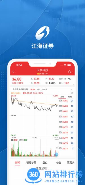 江海证券同花顺手机版(江海锦龙) V9.00.76安卓版 0