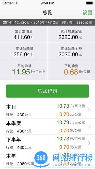 油耗通软件 v1.0安卓版 3