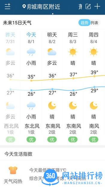 明月天气预报app v2.0.0 安卓版 0