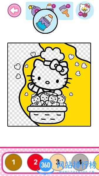 凯蒂猫数字填色花园下载