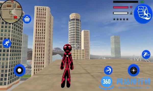 火柴人绳索红蜘蛛侠中文版 v1.6 安卓版 2