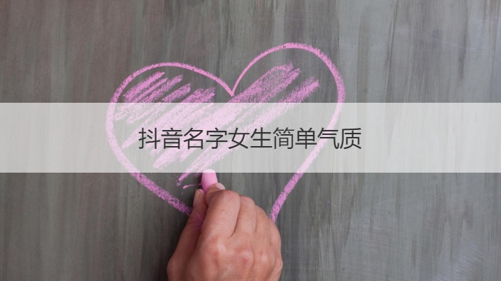 抖音名字女生简单气质