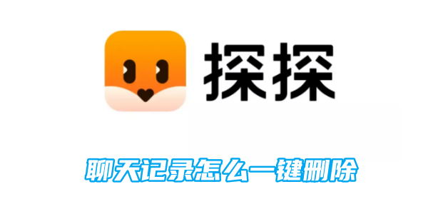 探探聊天记录怎么一键删除