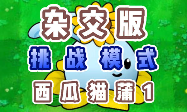 植物大战僵尸杂交版西瓜猫蒲1怎么过