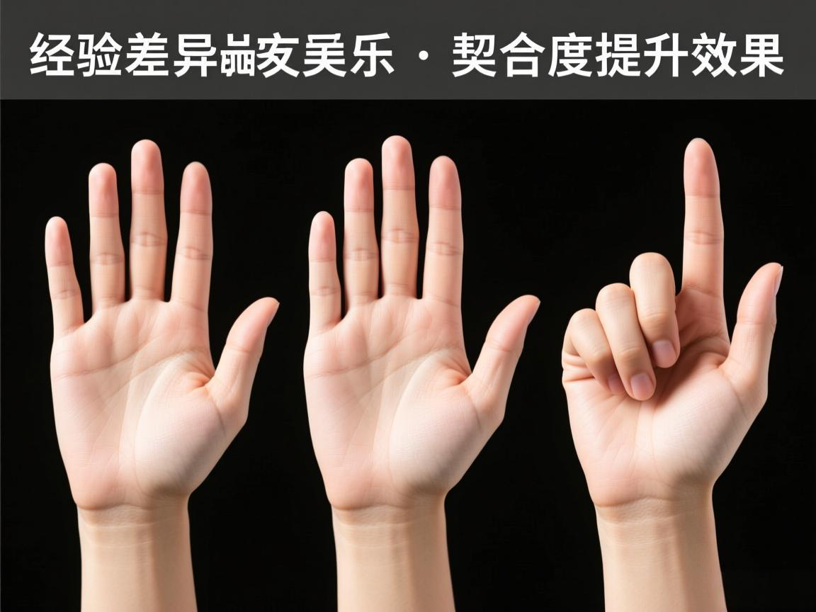 三类手势经验差异及契合度提升效果对比