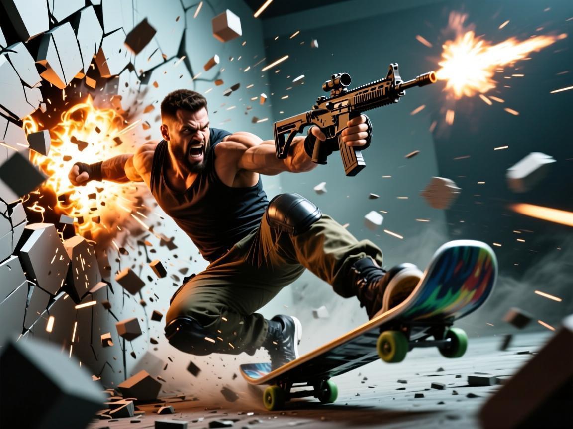 爆头穿墙肘击王翻滚滑铲秒杀枪