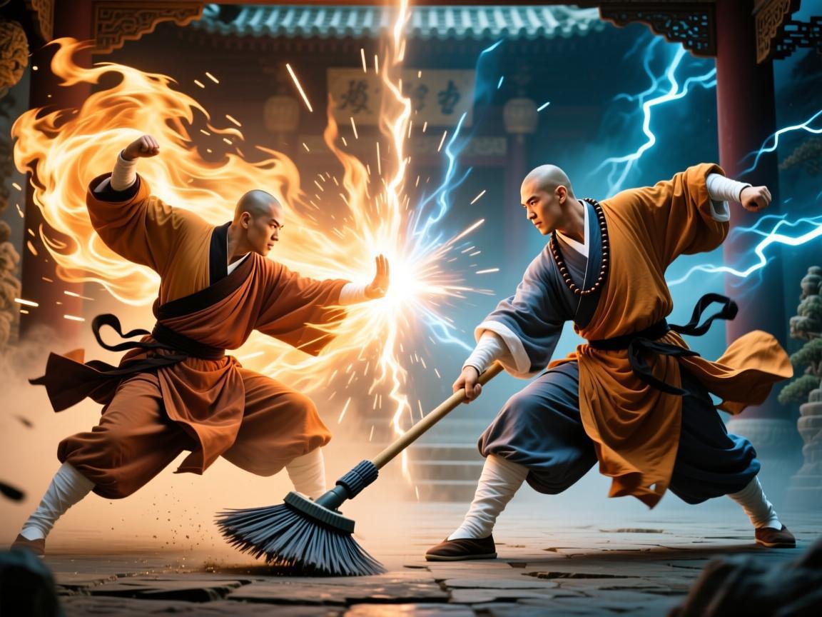 扫地僧化解两大神功对决