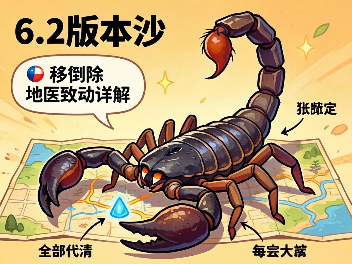 6.2版本沙蝎移除与地图改动详解